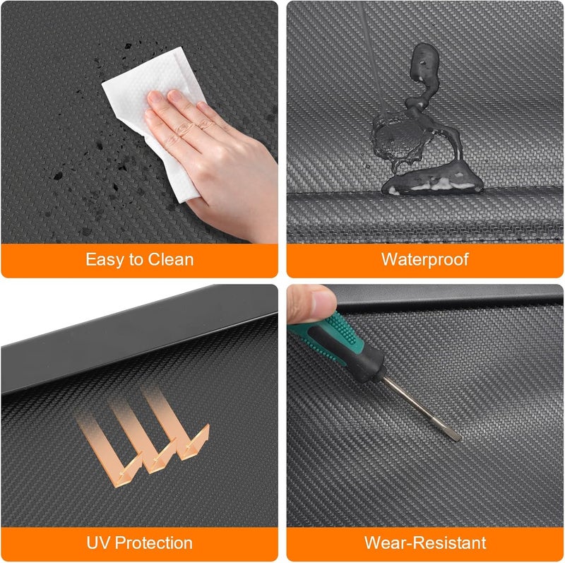 BIGACOVER Cargo Cover for Volkswagen VW Atlas Cross Sport 2020-2025 Accessories Black Retractable Rear Trunk Security Cover Shield Shade Privacy Screen Car Trunk Luggage Cargo Security Shade Shield - Image 5